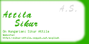 attila sikur business card